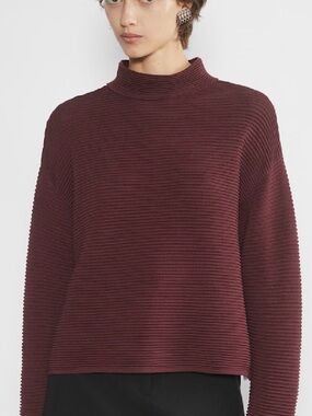 Aritzia Babaton Ambrosio burgundy turtle neck sweater size XS